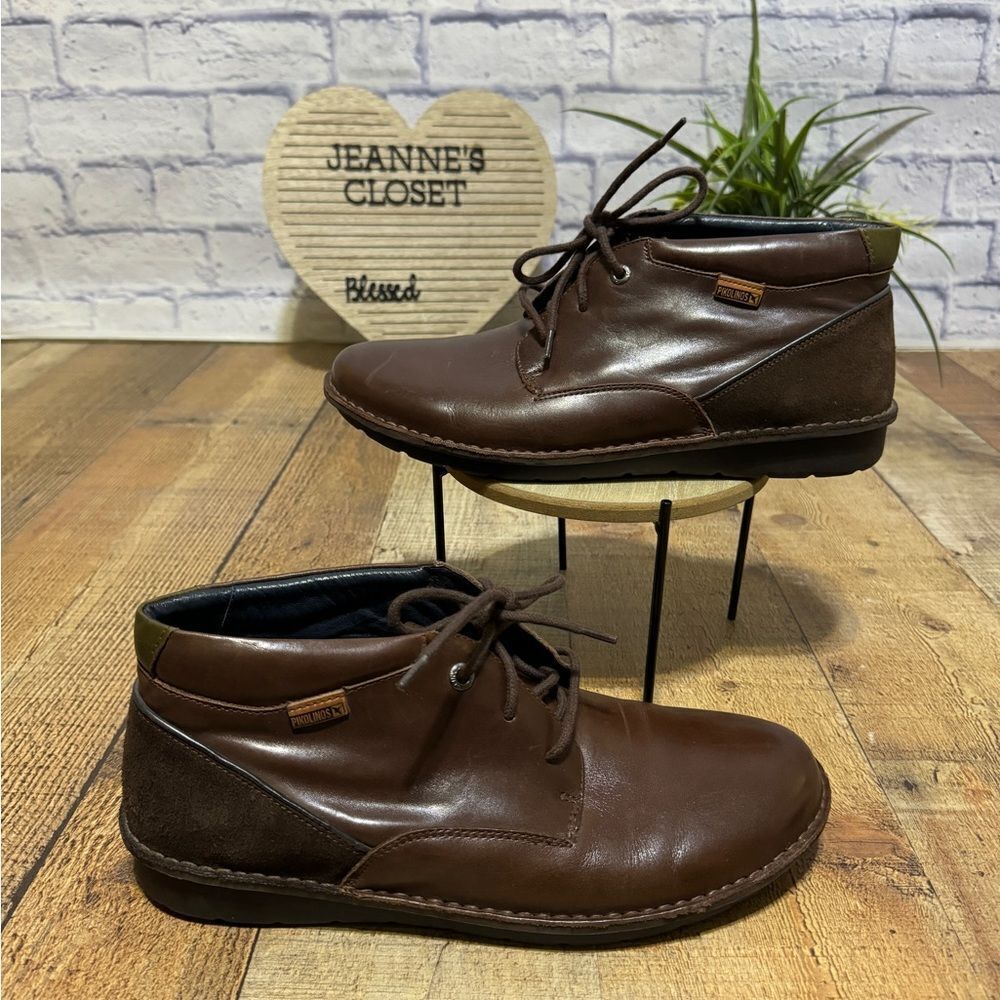 Pikolinos Santiago Brown Leather Chukka Boots Size 42 US 8.5